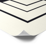 Zazzle Geometric Abstract Modern Art in Cream & Eigengrau Poster (Corner)