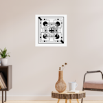 Zazzle Monochrome Geometric Minimalist Abstract Geometric Poster (Living Room 3)