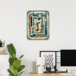 Zazzle Retro Futurist Mid Century Modern Poster (Home Office)(1)
