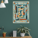 Zazzle Retro Futurist Mid Century Modern Poster (Living Room 1)