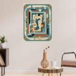 Zazzle Retro Futurist Mid Century Modern Poster (Living Room 3)