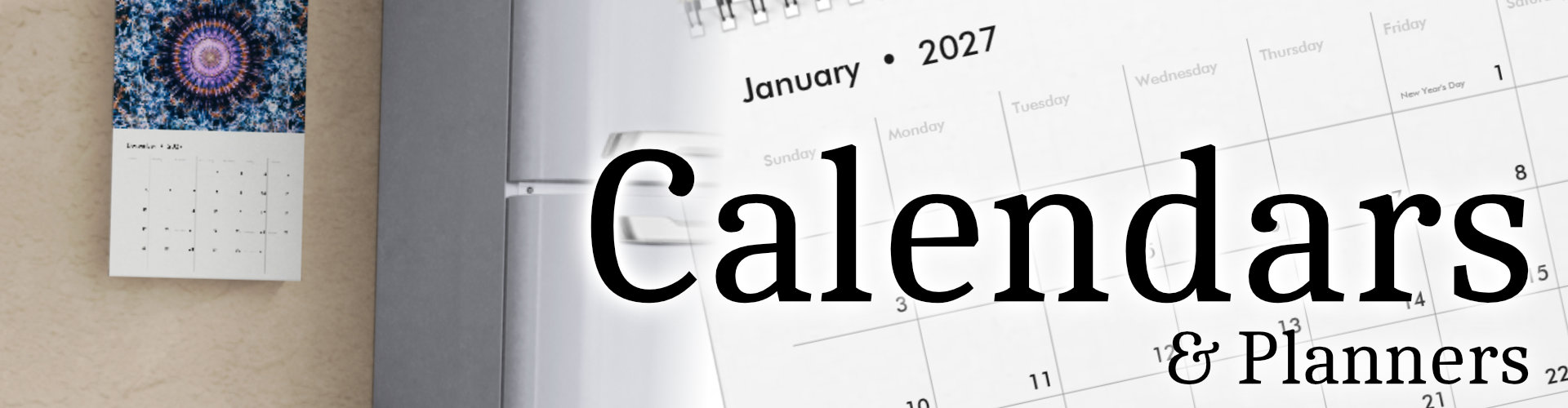 Calendars & Planners 2027 banner