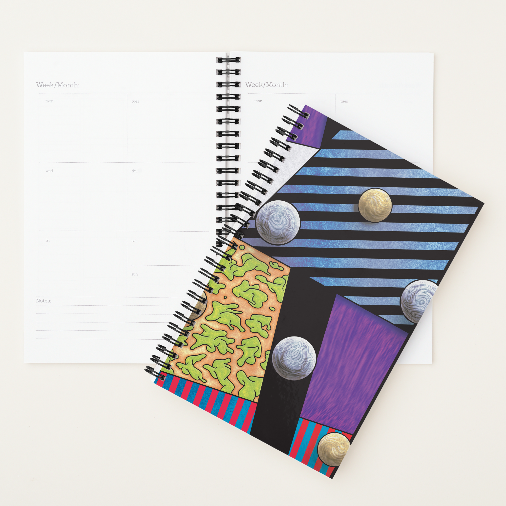 Zazzle Floaters - Vaporwave Abstract Surrealist Art Planner (Display)