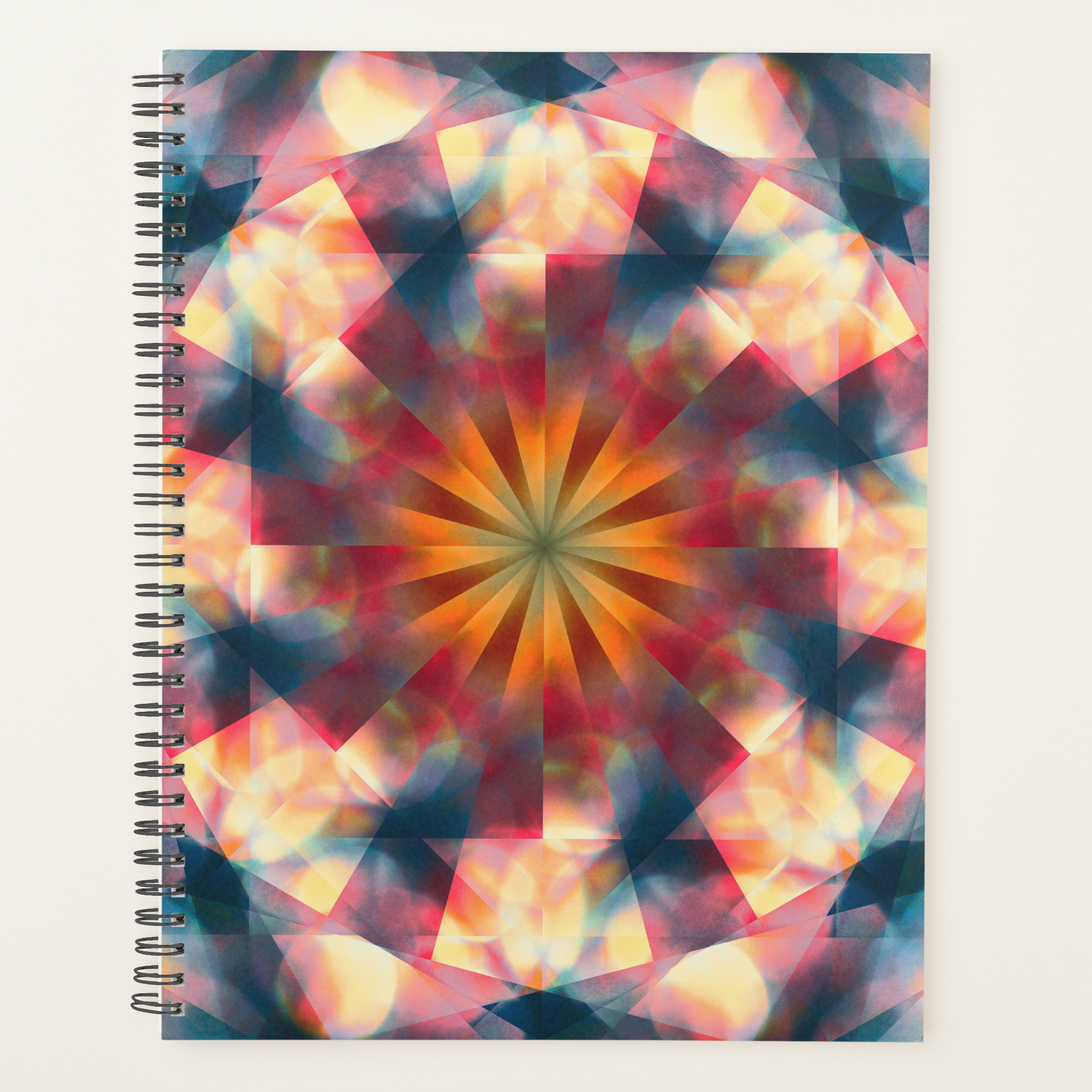 Zazzle Prismatic Kaleidoscopic Psychedelic Mandala Planner (Front)