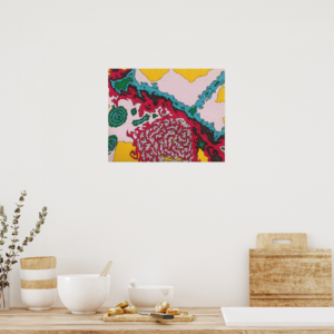 Zazzle vivid organic psychedelic surrealism poster (Kitchen)